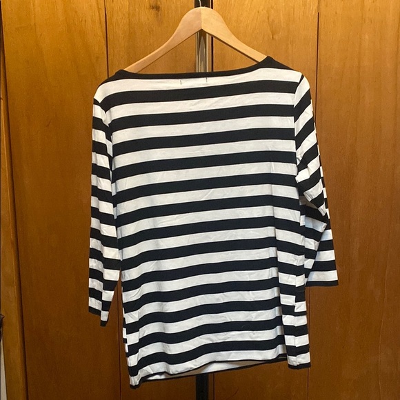 Verve Ami Black/Freesia Striped Women's Top Size XL NWT - Picture 3 of 9